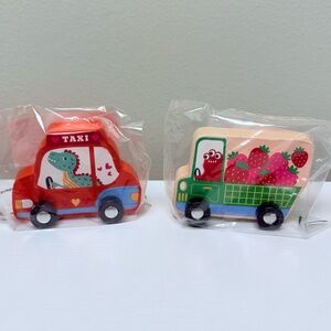 Target Bullseye Playground Wooden Kids Cars Set of 2, Dinosaur & Monster Cars